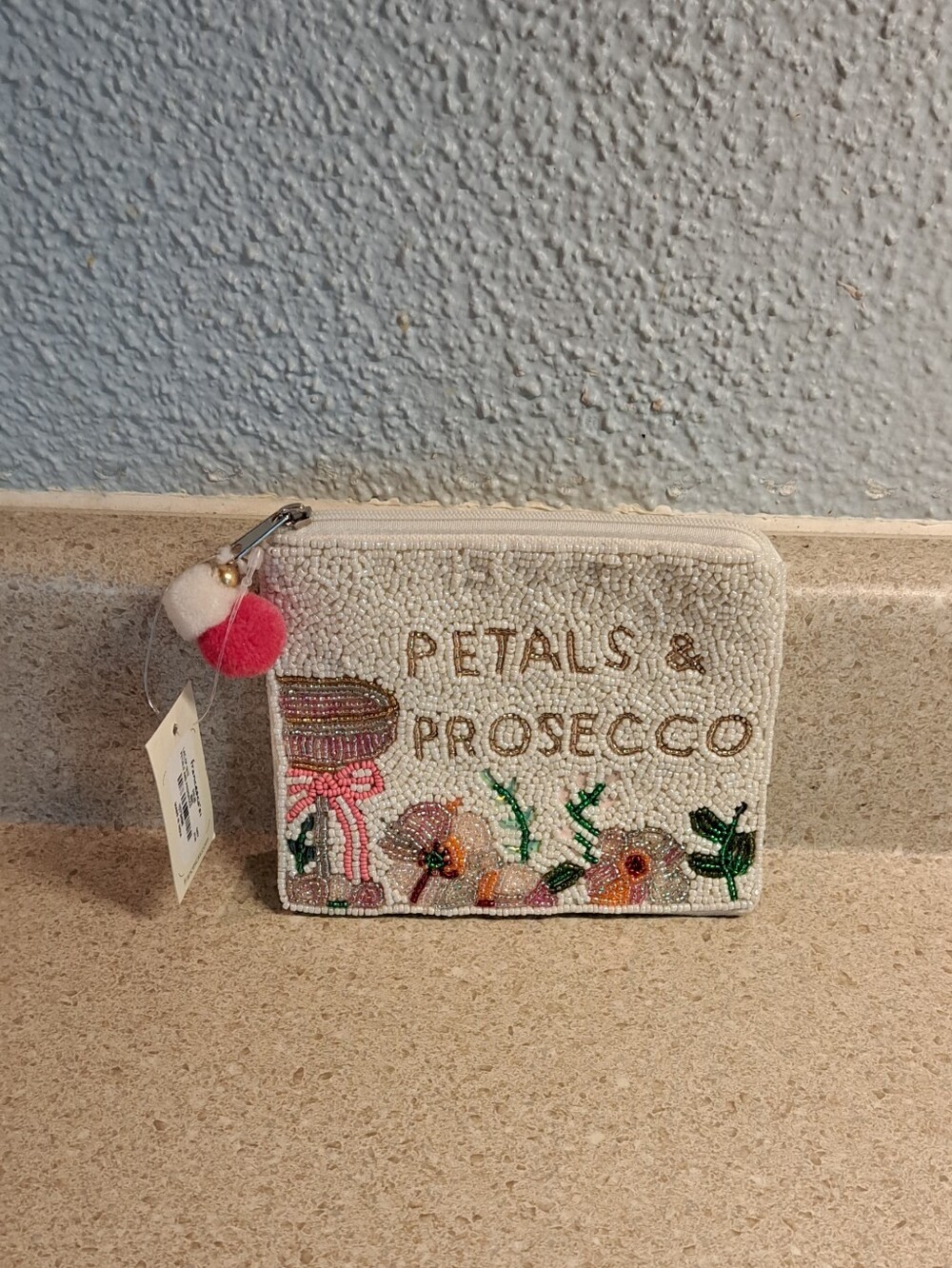 NWT Beaded Cosmetic Beaded Pouch